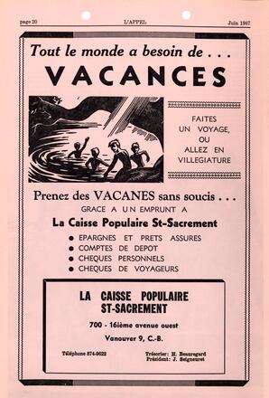   L'APPEL, LE MAGAZINE FRANCO-COLOMBIEN, 1967   , page 20