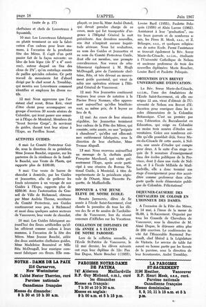   L'APPEL, LE MAGAZINE FRANCO-COLOMBIEN, 1967   , page 18