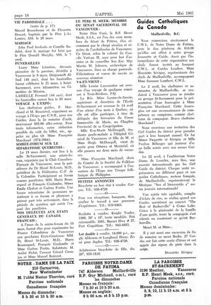   L'APPEL, LE MAGAZINE FRANCO-COLOMBIEN, 1967   , page 18