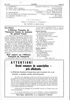   L'APPEL, LE MAGAZINE FRANCO-COLOMBIEN, 1967   , page 13