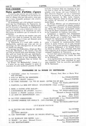   L'APPEL, LE MAGAZINE FRANCO-COLOMBIEN, 1967   , page 12