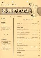 L'APPEL, LE MAGAZINE FRANCO-COLOMBIEN, 1967