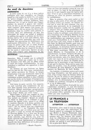   L'APPEL, LE MAGAZINE FRANCO-COLOMBIEN, 1967   , page 4