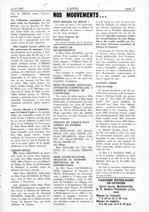   L'APPEL, LE MAGAZINE FRANCO-COLOMBIEN, 1967   , page 17