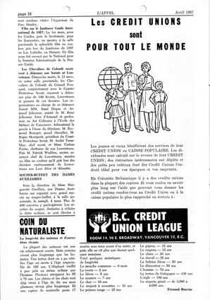   L'APPEL, LE MAGAZINE FRANCO-COLOMBIEN, 1967   , page 16
