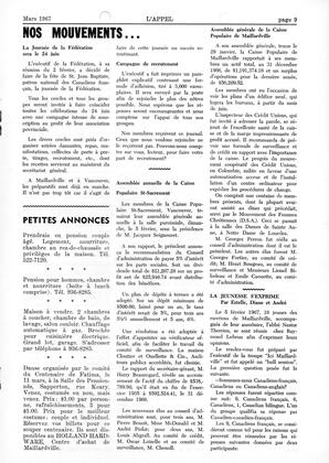  L'APPEL, LE MAGAZINE FRANCO-COLOMBIEN, 1967   , page 9
