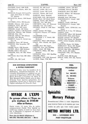   L'APPEL, LE MAGAZINE FRANCO-COLOMBIEN, 1967   , page 12