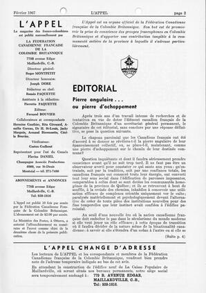   L'APPEL, LE MAGAZINE FRANCO-COLOMBIEN, 1967   , page 3