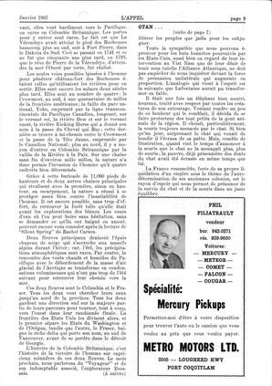   L'APPEL, LE MAGAZINE FRANCO-COLOMBIEN, 1967   , page 9