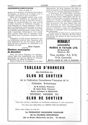   L'APPEL, LE MAGAZINE FRANCO-COLOMBIEN, 1967   , page 6