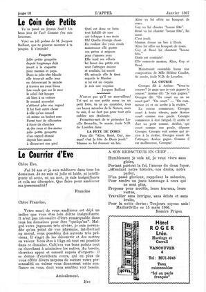   L'APPEL, LE MAGAZINE FRANCO-COLOMBIEN, 1967   , page 10