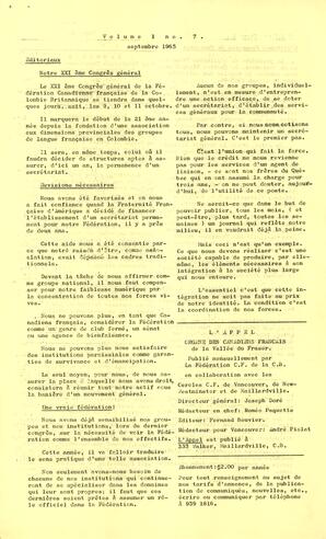   L'APPEL, LE MAGAZINE FRANCO-COLOMBIEN, 1965   , page 2