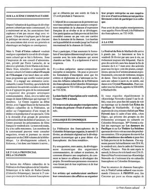   LE TRAIT D'UNION CULTUREL, 1993   , page 3