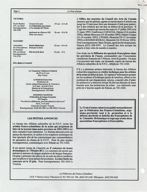   LE TRAIT D'UNION CULTUREL, 1992   , page 4