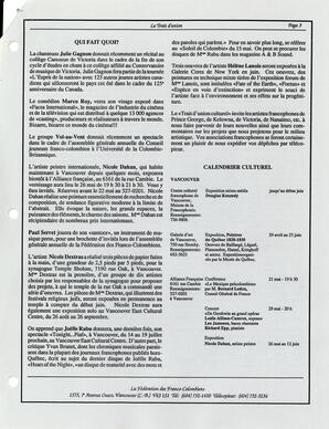   LE TRAIT D'UNION CULTUREL, 1992   , page 3