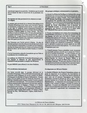   LE TRAIT D'UNION CULTUREL, 1992   , page 2