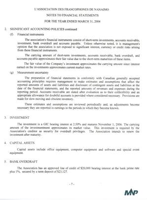   ÉTATS FINANCIERS - EN, 2004   , page 10