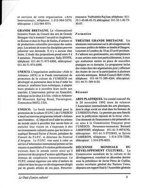   LE TRAIT D'UNION CULTUREL, 1994   , page 5