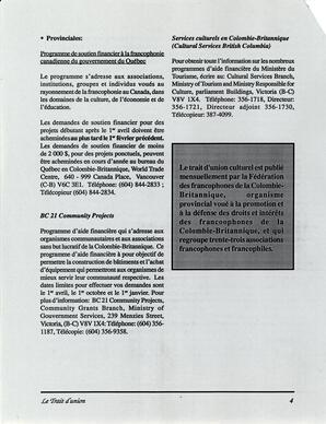   LE TRAIT D'UNION CULTUREL, 1994   , page 4
