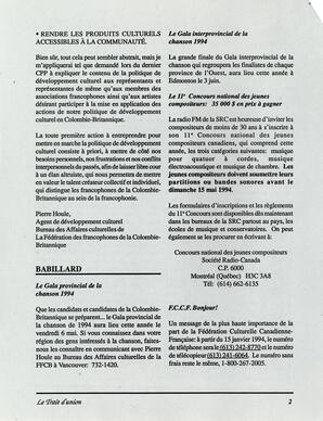   LE TRAIT D'UNION CULTUREL, 1994   , page 2