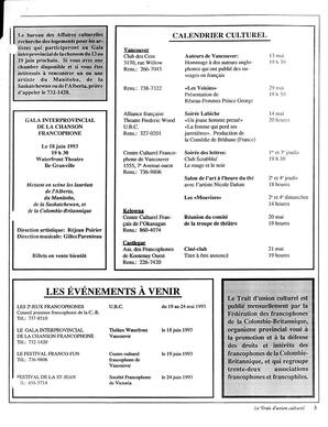   LE TRAIT D'UNION CULTUREL, 1993   , page 3