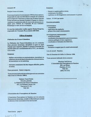   LE TRAIT D'UNION, 1990   , page 6