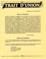 LE TRAIT D'UNION, 1989