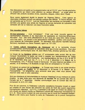   LE TRAIT D'UNION, 1989   , page 9