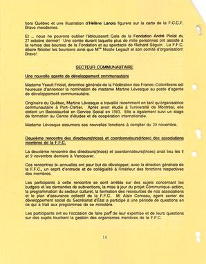   LE TRAIT D'UNION, 1989   , page 10