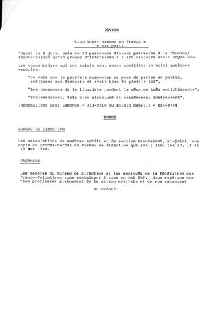   LE TRAIT D'UNION, 1989   , page 7