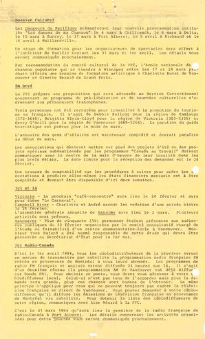   LE TRAIT D'UNION, 1984   , page 2