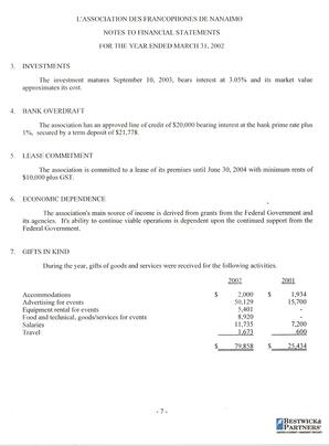   ÉTATS FINANCIERS - EN, 2002   , page 9