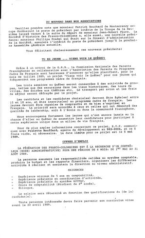   LE TRAIT D'UNION, 1989   , page 3