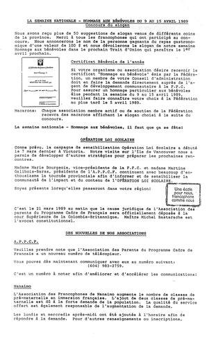   LE TRAIT D'UNION, 1989   , page 2