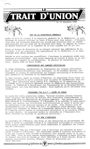   LE TRAIT D'UNION, 1988   , page 1