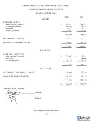   ÉTATS FINANCIERS - EN, 2002   , page 4