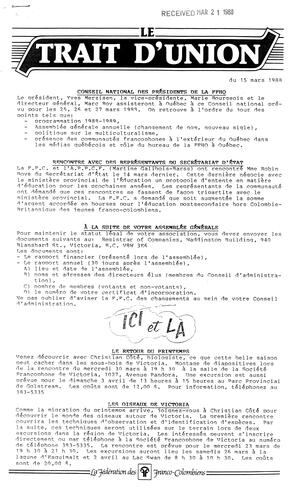   LE TRAIT D'UNION, 188   , page 1