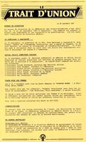 LE TRAIT D'UNION, 1987