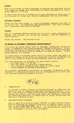   LE TRAIT D'UNION, 1987   , page 3
