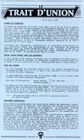 LE TRAIT D'UNION, 1987