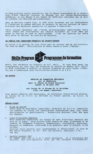   LE TRAIT D'UNION, 1987   , page 2