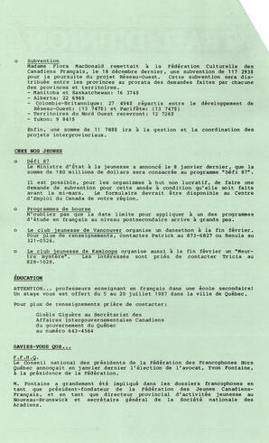   LE TRAIT D'UNION, 1987   , page 2
