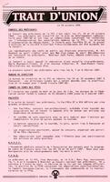 LE TRAIT D'UNION, 1986