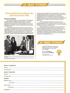   LE TRAIT D'UNION, 1983   , page 4