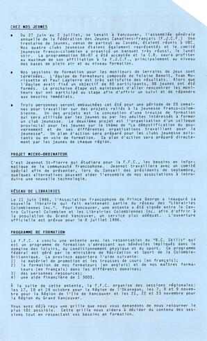   LE TRAIT D'UNION, 1986   , page 2