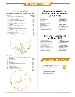   LE TRAIT D'UNION, 1986   , page 4