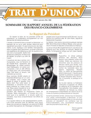   LE TRAIT D'UNION, 1986   , page 1