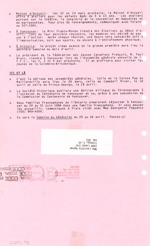   LE TRAIT D'UNION, 1986   , page 2