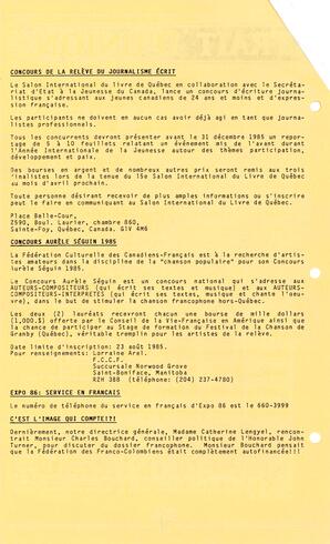   LE TRAIT D'UNION, 1985   , page 2