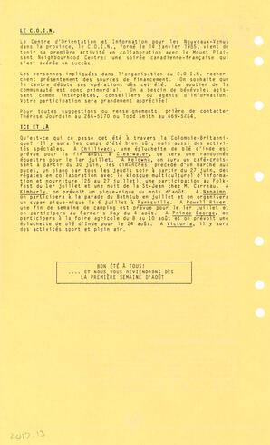   LE TRAIT D'UNION, 1985   , page 2